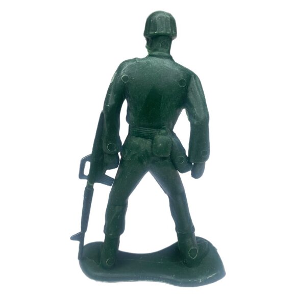 Large Tan & Green Plastic Army Men 3 3/4 - 4 Inches Tall Lot of 6 - Picture 7 of 13